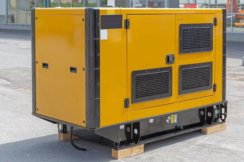 Yellow industrial power generator