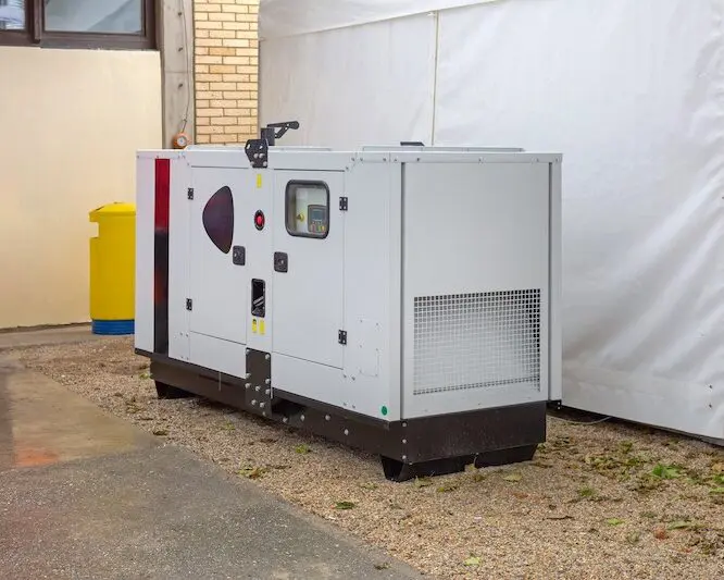 Outdoor emergency backup generator